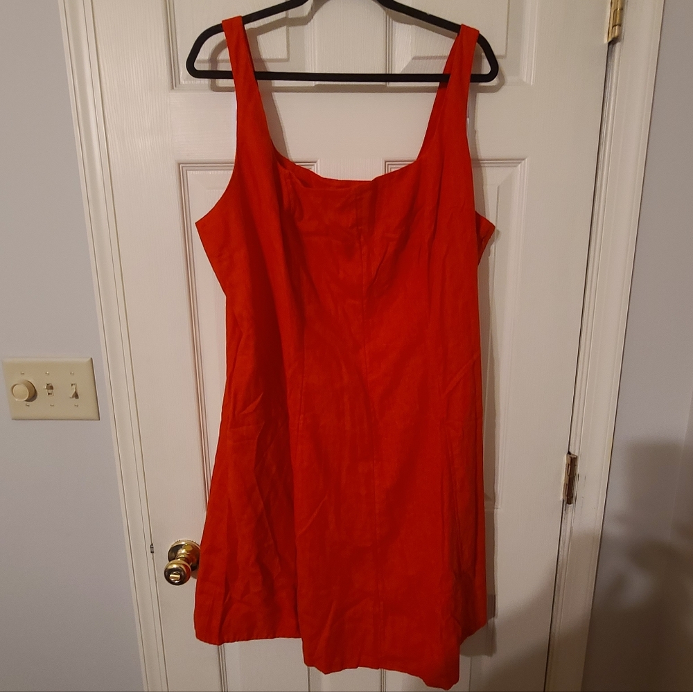 Red Sleeveless A-Line Women's Dress